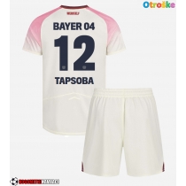 Otroške Nogometnih dresov Bayer Leverkusen Edmond Tapsoba #12 Gostujoči 2025-26 Kratki rokavi (+ hlače)